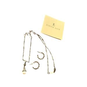 Judith Jack 925 Sterling Silver Necklace & Earrings Set